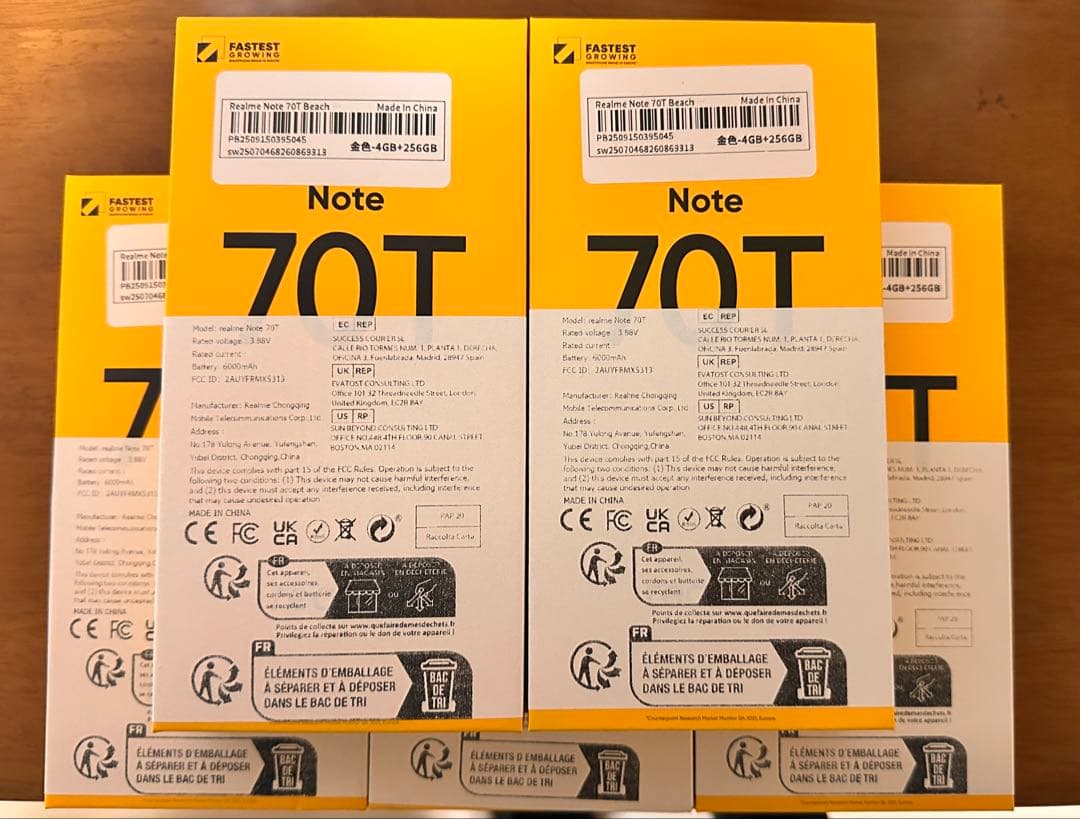 Realme Note 70T 4GB/256GB 5台セット　SIMフリー