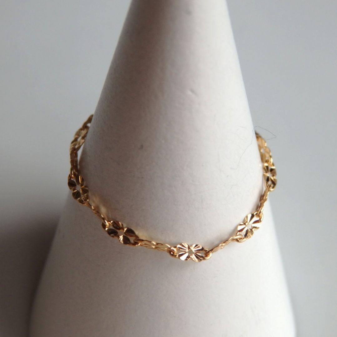 しばらくお休みします♡ご縁に感謝♡　k18リング　チェーンリング