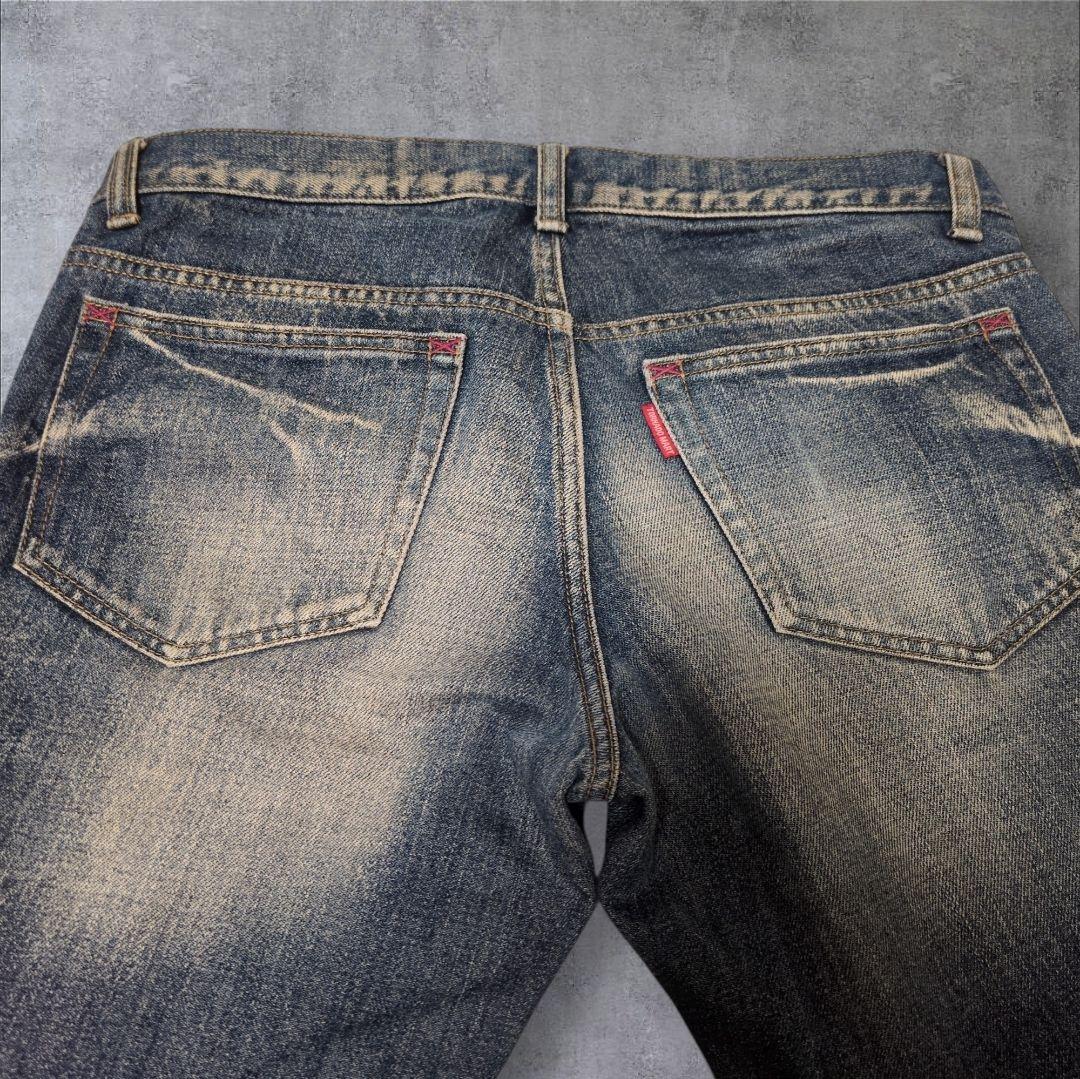 トルネードマート 鬼ヒゲ 稲妻 フレアデニム y2k ブーツカット 00s