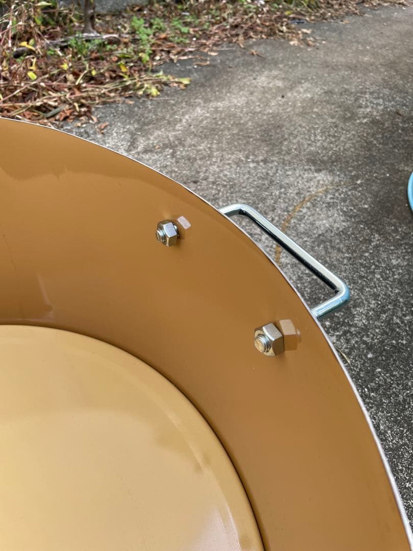 nicepar-nishi ドラム缶 3分の1カット 蓋と持ち手付き