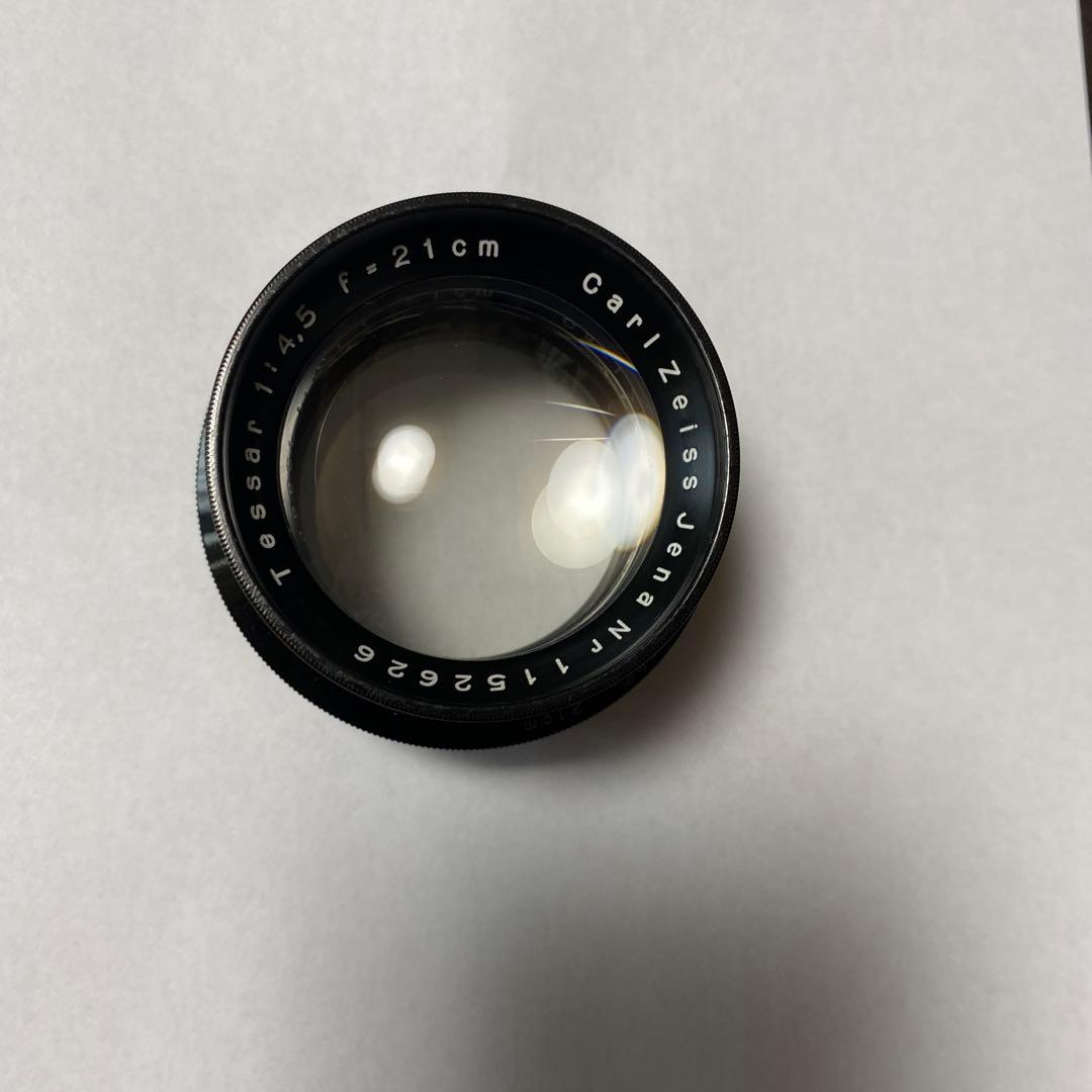 【美品】カールツァイス イエナTessar 1:4.5 f=21cm大判レンズ