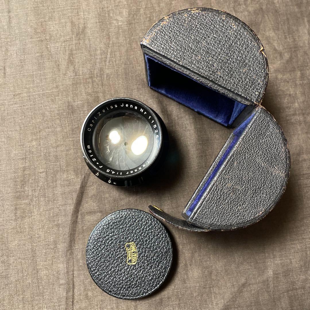 【美品】カールツァイス イエナTessar 1:4.5 f=21cm大判レンズ