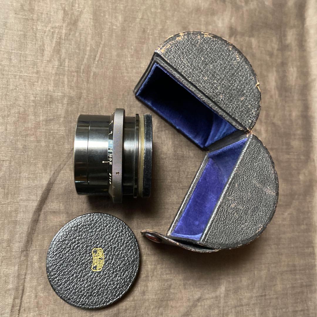 【美品】カールツァイス イエナTessar 1:4.5 f=21cm大判レンズ