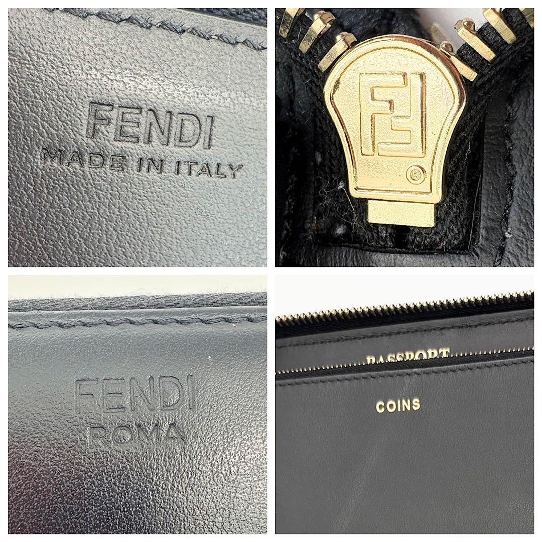 【美品】FENDI　長財布　ラウンドファスナー　バグズ　モンスター
