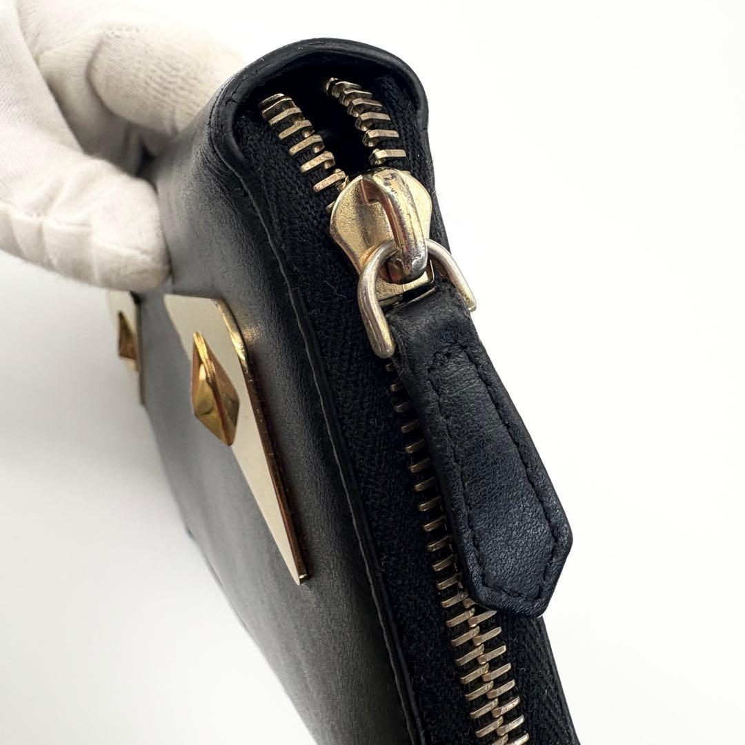 【美品】FENDI　長財布　ラウンドファスナー　バグズ　モンスター