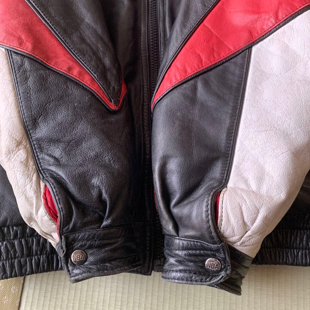 CHICAGOBULLS シカゴブルズ レザー ジャケット M メンズ 古着