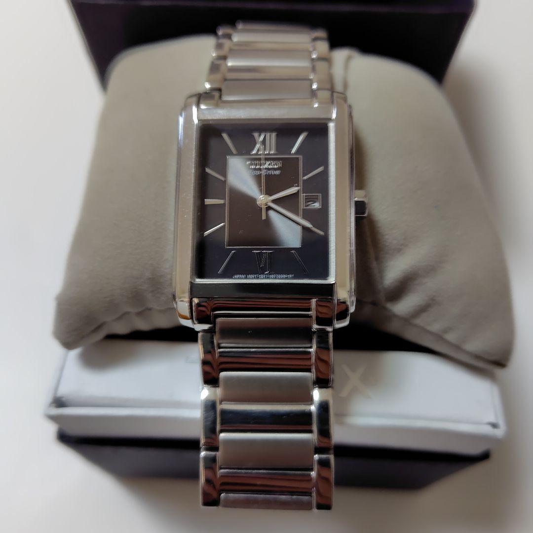 【ソーラー発電】CITIZEN FRA59-2431 四角スクエア型がおしゃれ！