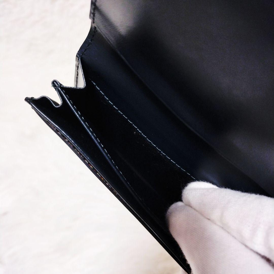 Paul Smith ポールスミス 名刺入れ マーケトリーストライプ ブラック