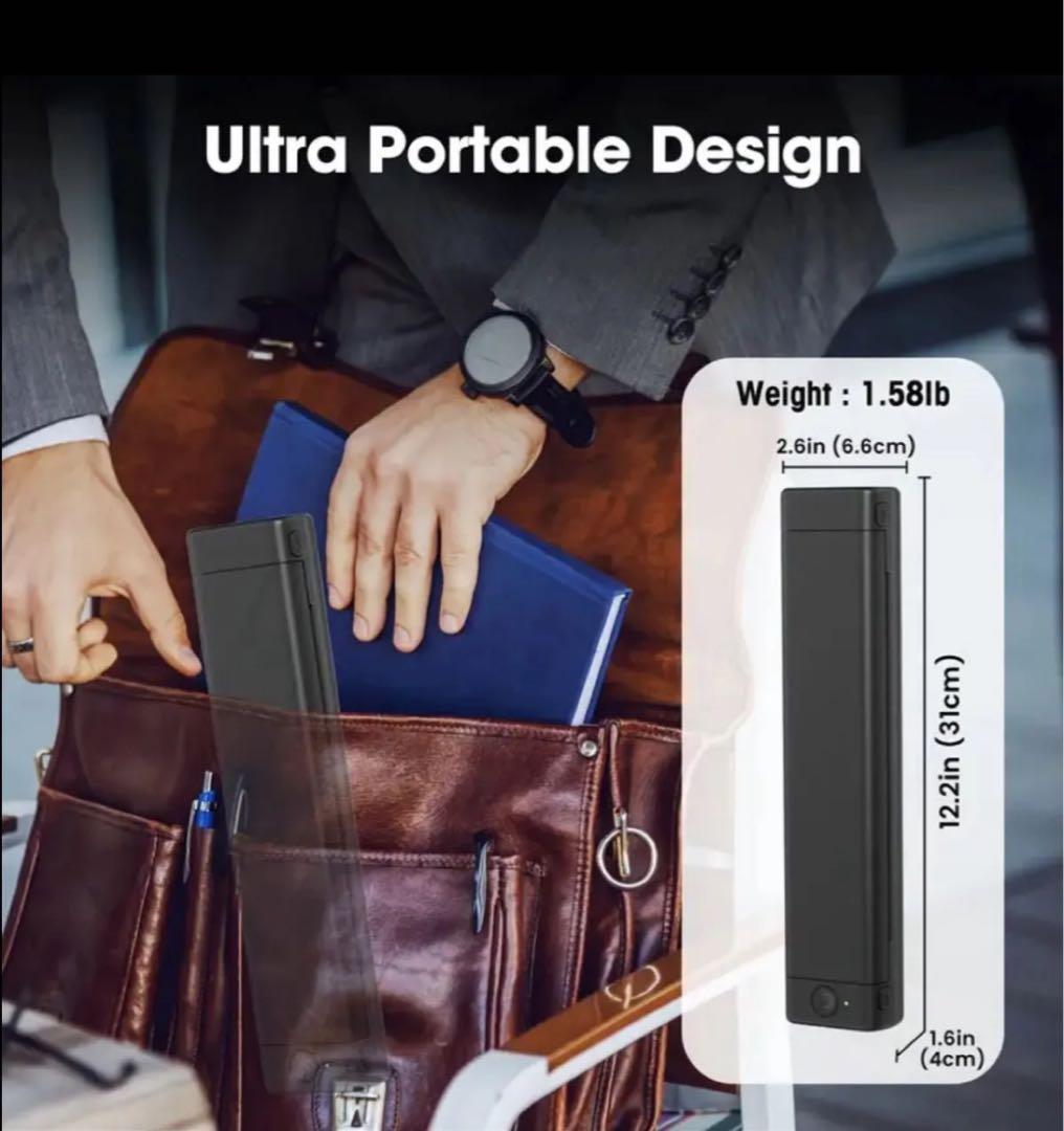 PMO M08F、A4ポータブルワイヤレスプリンター 100枚用紙セット