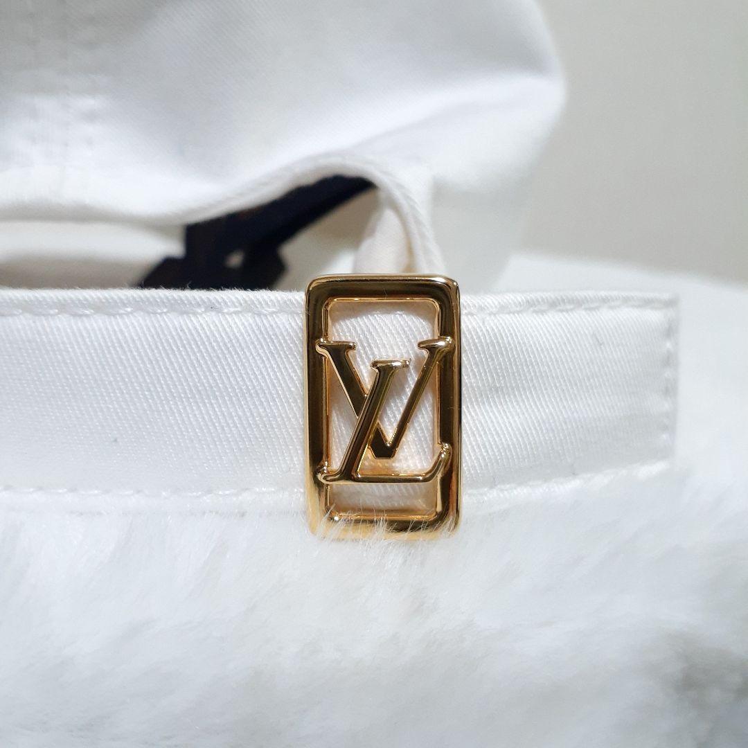 美品⭐️ルイヴィトン キャップ マイ LV パリ コットン ブロン ゴールド金具