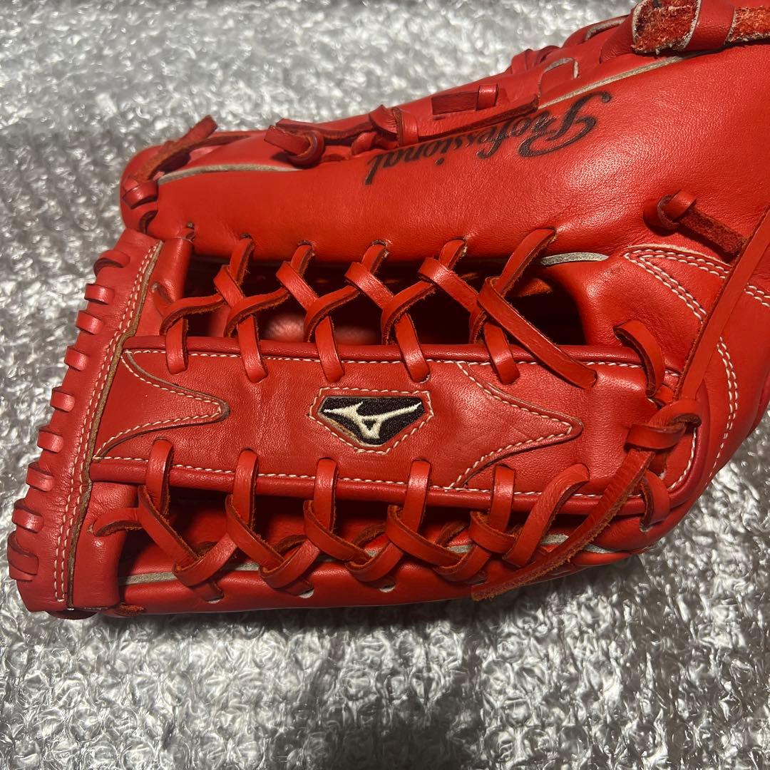 イチローモデル　Mizuno プロフェッショナル 軟式グローブ 赤