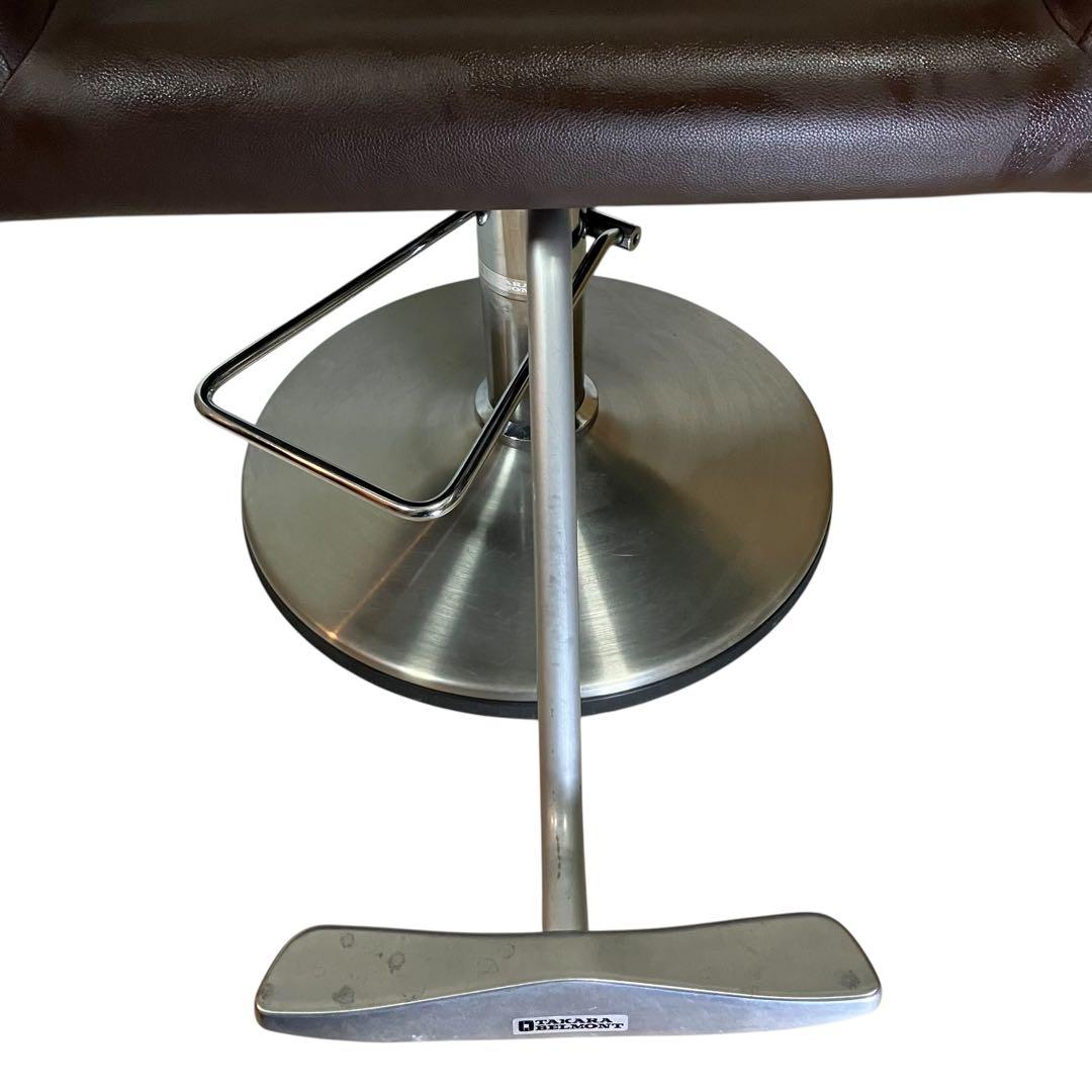 タカラベルモント 美容室チェア ブラウン　高さ調整可能　スタイリングチェア