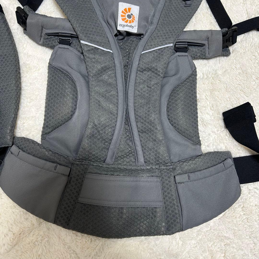 美品】国内正規品 エルゴベビー オムニブリーズ エアメッシュ グラファイトグレー