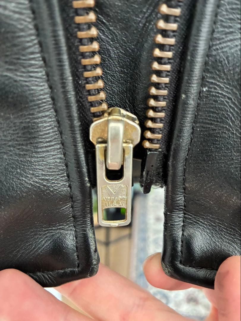 vanson leathers シングルライダースジャケット 36 ブラック