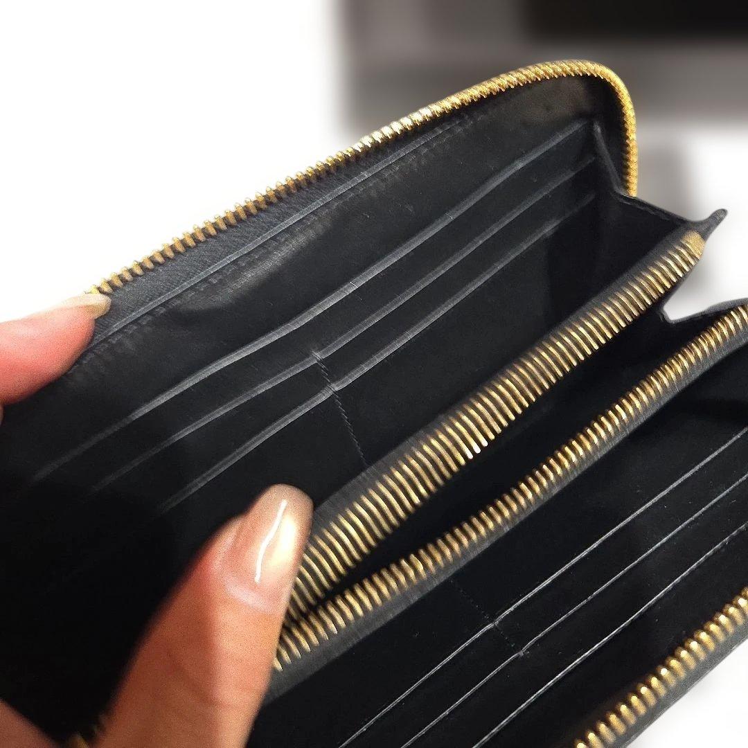 Bottega Veneta ブラックレザー 長財布　美品