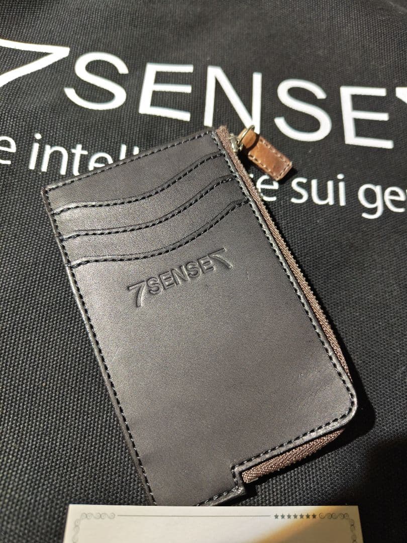 7SENSE シェルコードバン・3cardコンパクトラウンドジップ財布