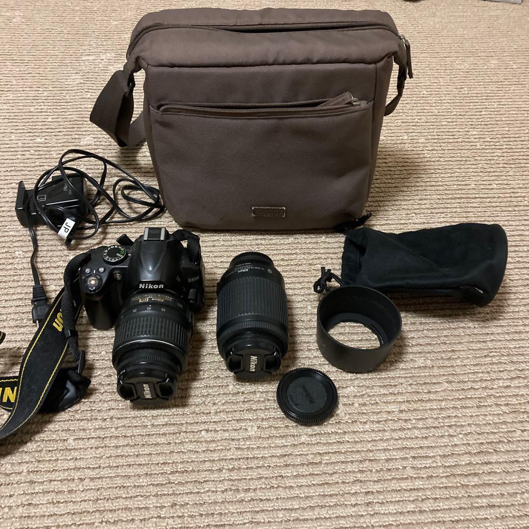 値下げ！Nikon デジタル一眼レフ カメラセット　D3000 ジャンク　レンズ