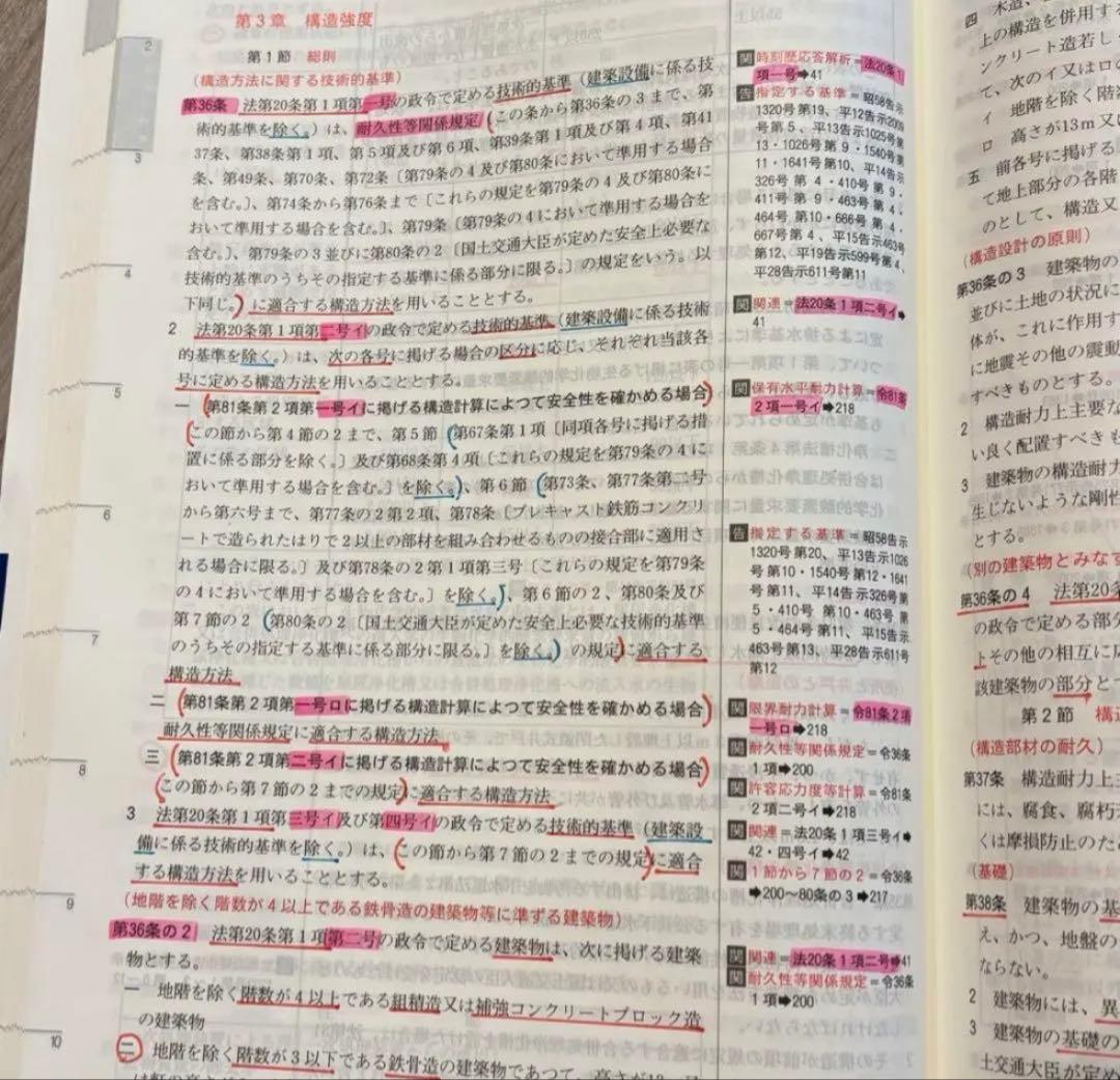 【線引き済み】2026年度 一級建築士 日建学院　法令集