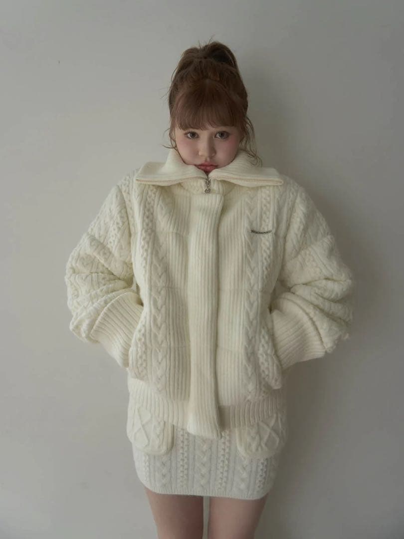 ジャケット・アウター andmary Mary quilting knit jacket