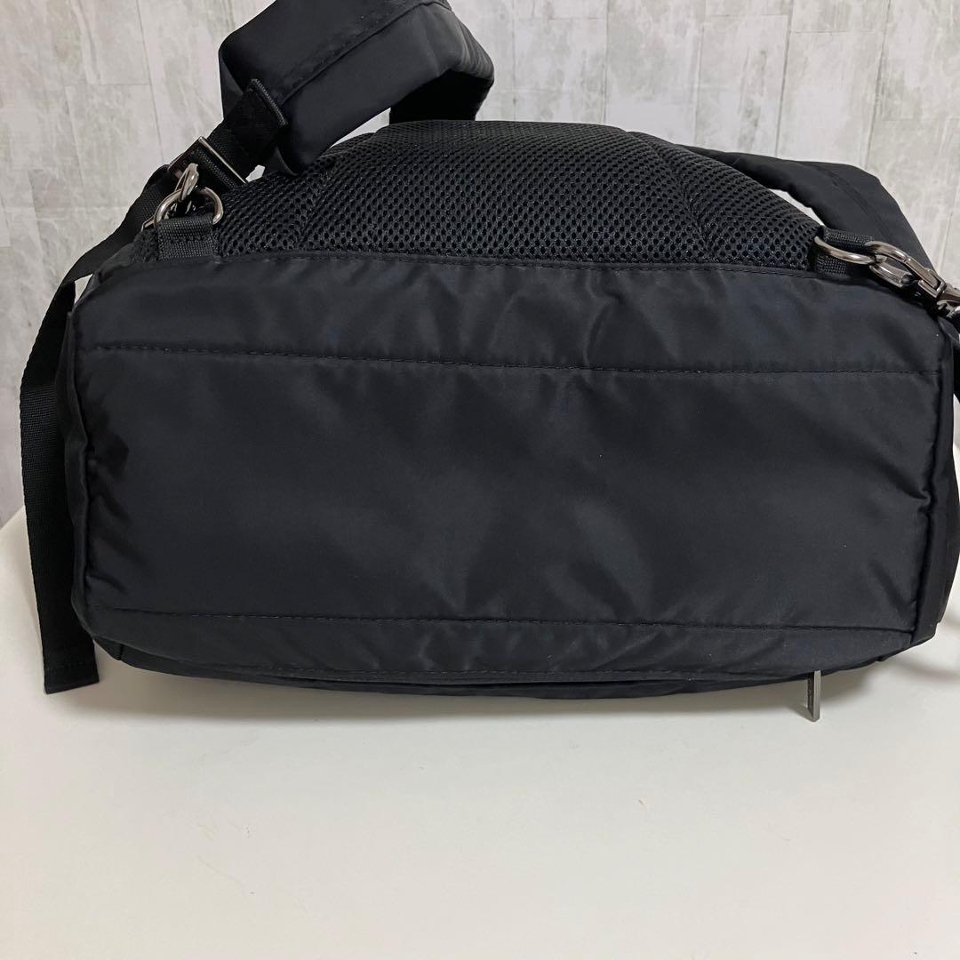 極美品 agnès b. 黒 ナイロン製 マザーズバッグ リュック 定価1.9万