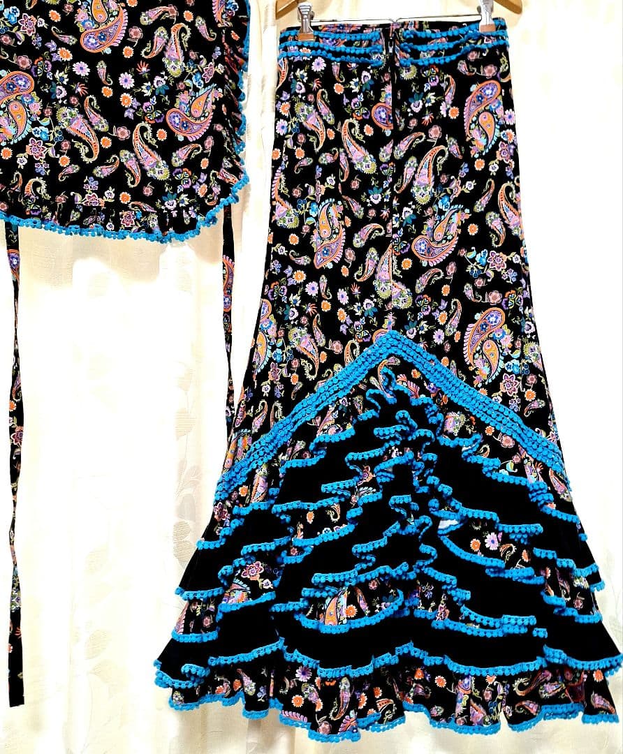 フラメンコ衣装　LOPEZDESANTOS　ブラウスファルダ エプロン3点セット