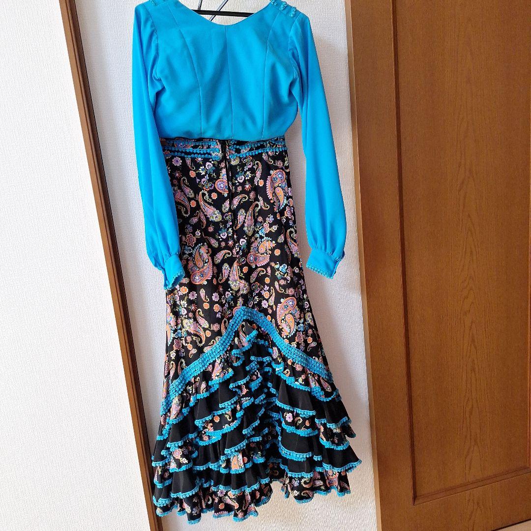 フラメンコ衣装　LOPEZDESANTOS　ブラウスファルダ エプロン3点セット