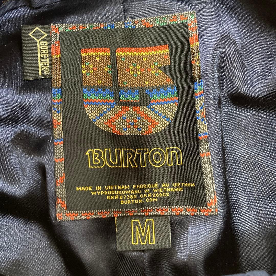 【美品】バートンBURTON GORE-TEXスノボウェア スノボMメンズ紺