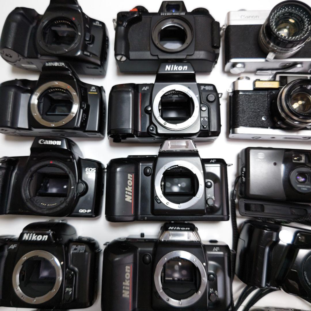 ジャンクのフイルムカメラ及びデジタルカメラ
