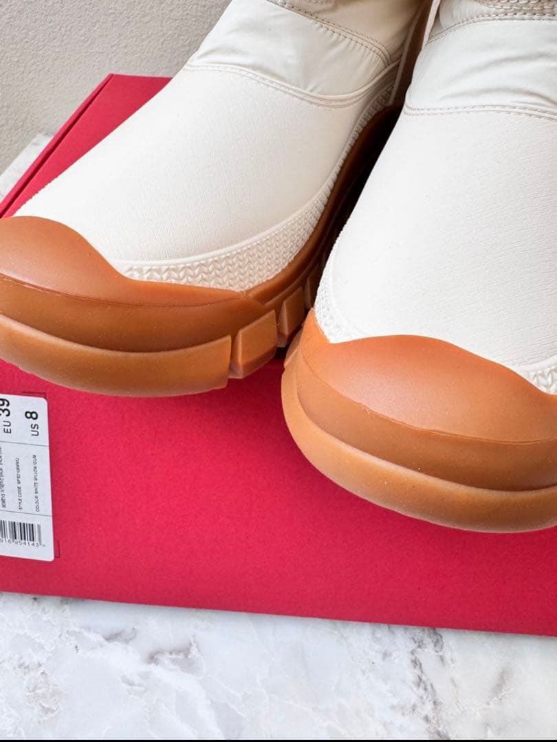 ⭐︎HUNTER ハンター スノーブーツ ホワイト 25cm 冬の足元を明るく