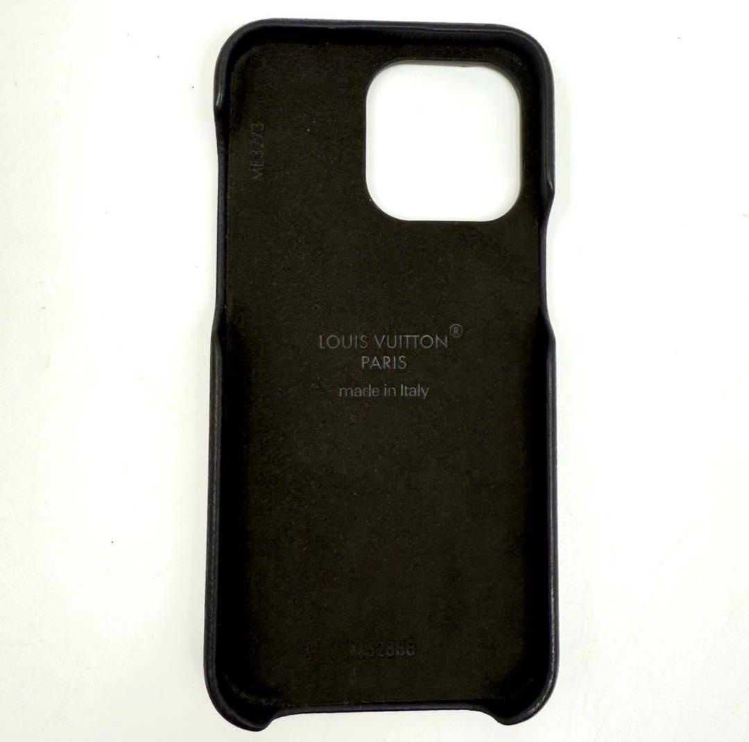 【鑑定済】 ルイヴィトン モノグラム iPhone15promax ケース 黒
