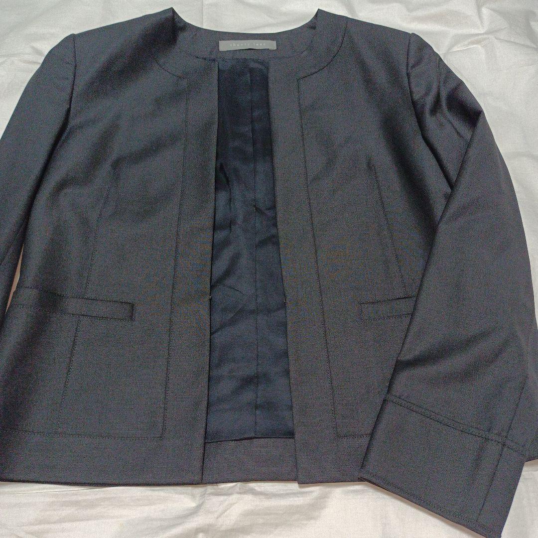 theory luxe フォーマルワンピース スーツ ノーカラー セットアップ