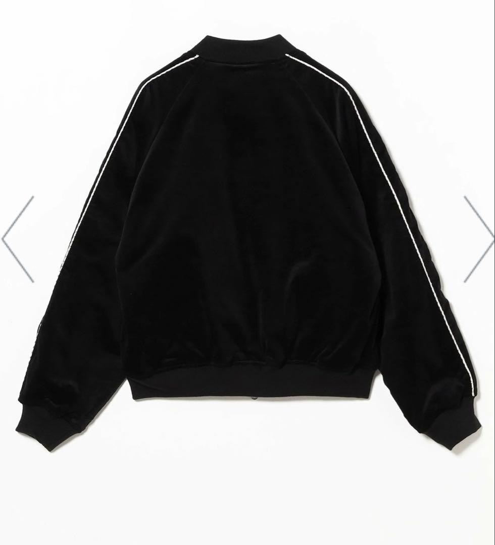 ベロア スカジャン リラックスフィット 中綿入り 刺繍なし シンプル ビームズ