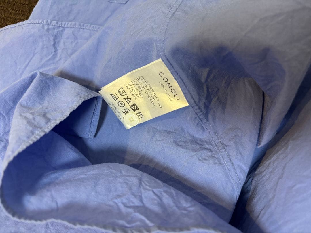 comoli コモリシャツ　サックス　1