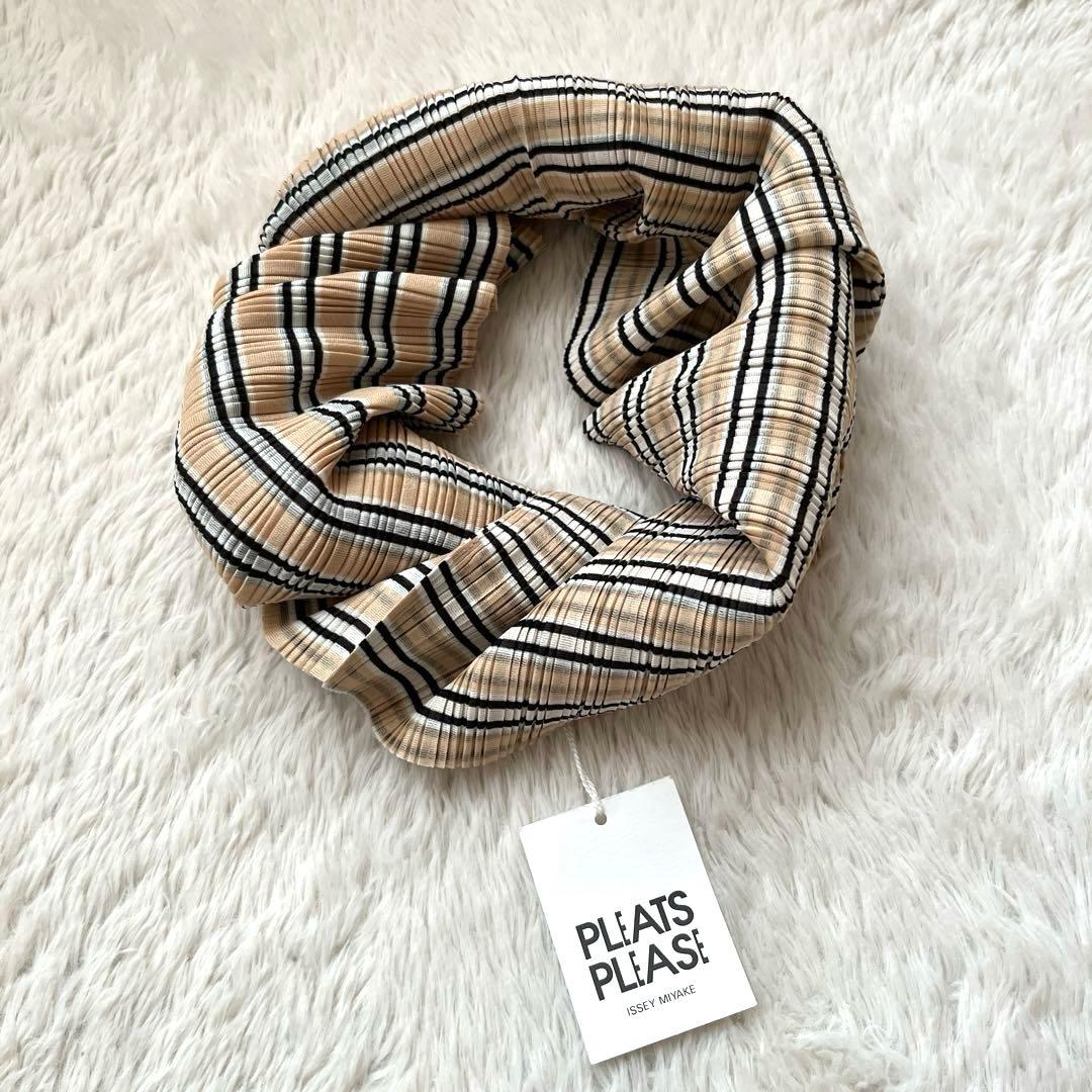 タグ付き【プリーツプリーズ】ネックウォーマー　ヘアバンド　チェック