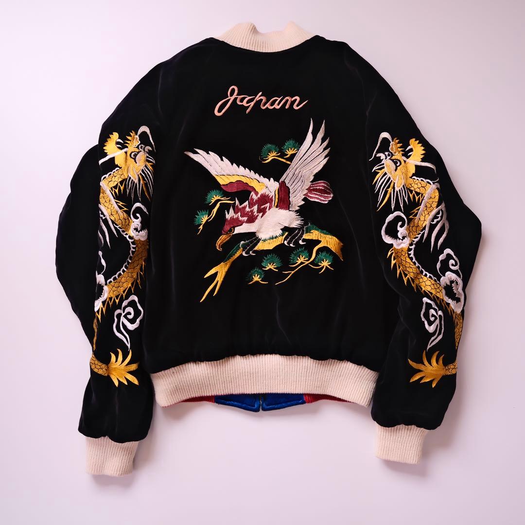 switchスカジャン ベロア刺繍　別珍