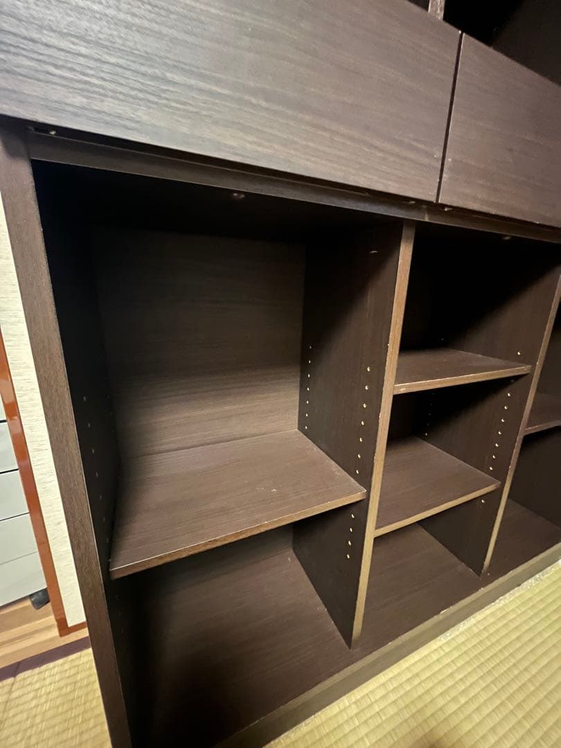 ダークブラウンオープンシェルフ ニトリ　本棚　書棚　大容量　10/31まで