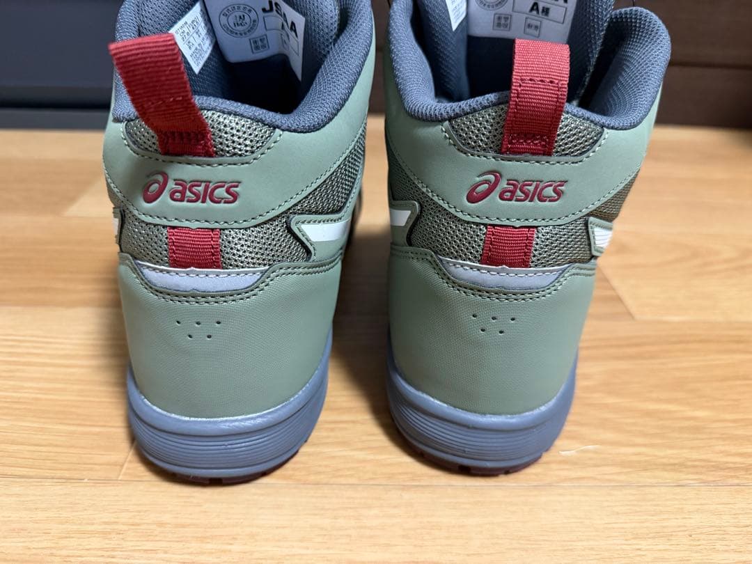 ASICS ボアシステム 安全靴 グリーン　cp214