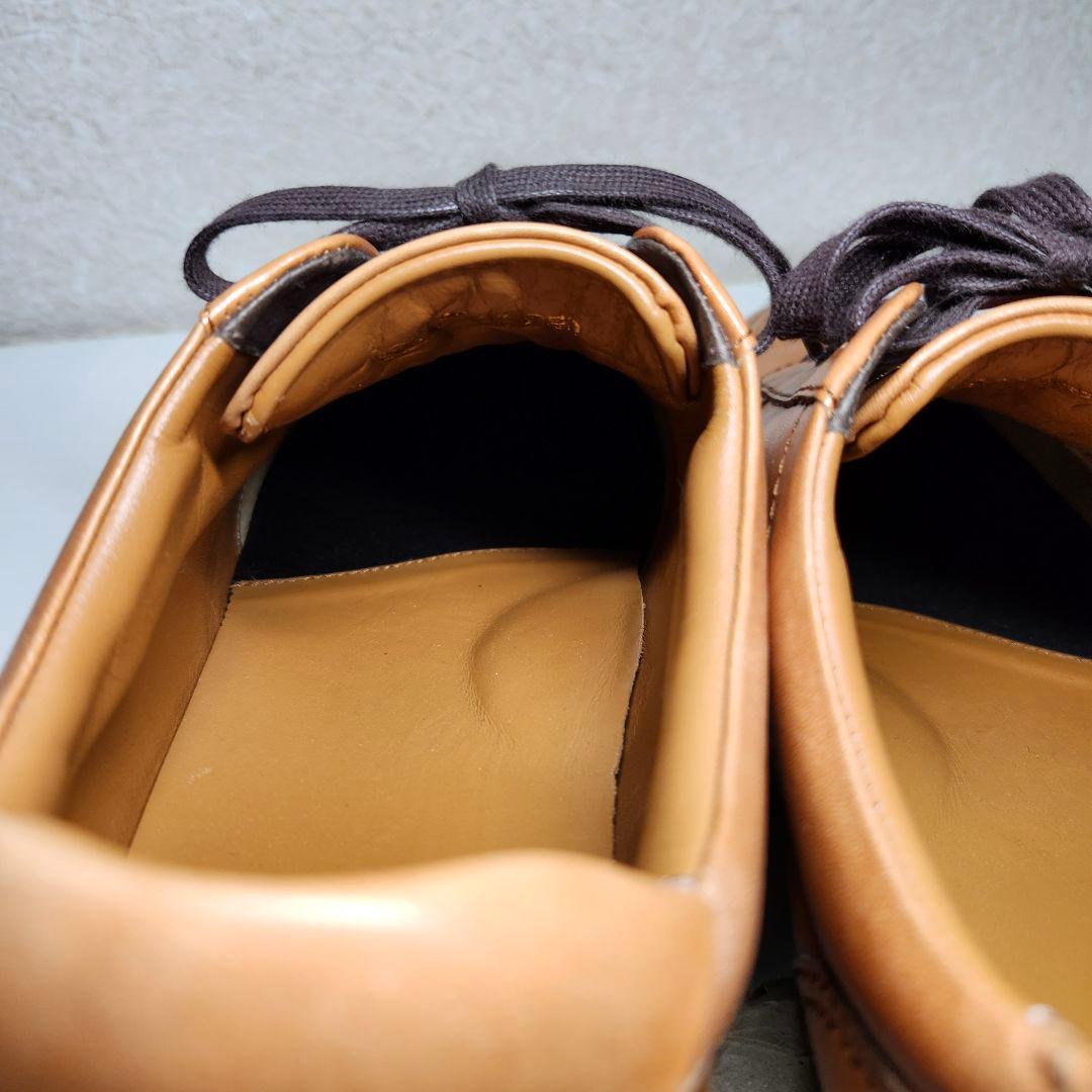 極美品 アシックス ランウォーク 26EEE キャメル レザー スニーカー