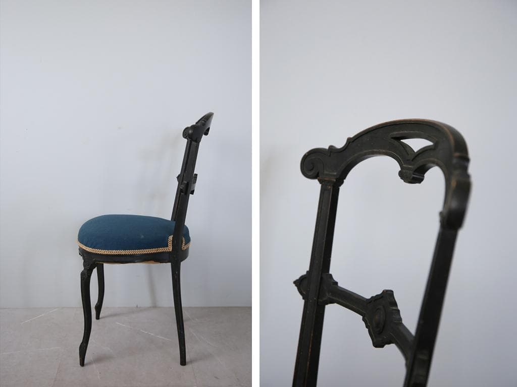 フランスアンティーク木製ナポレオンチェア/ダイニングイス椅子(90-66-1)