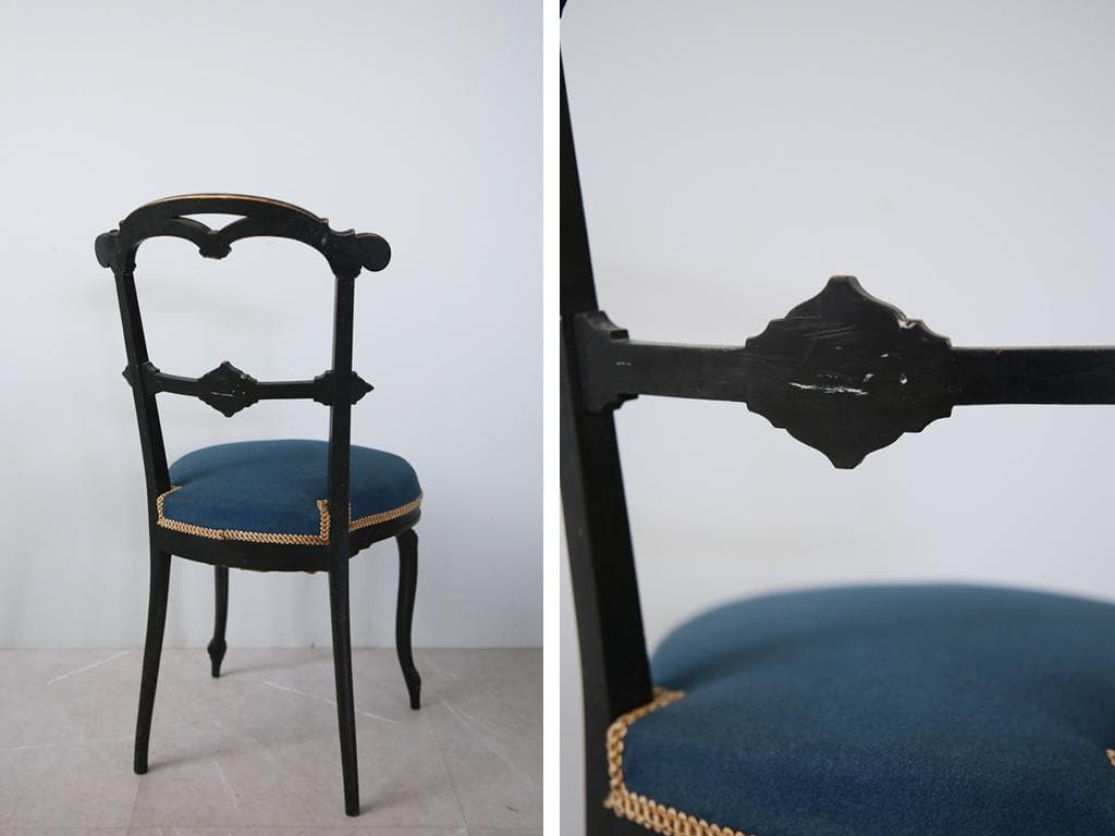 フランスアンティーク木製ナポレオンチェア/ダイニングイス椅子(90-66-1)