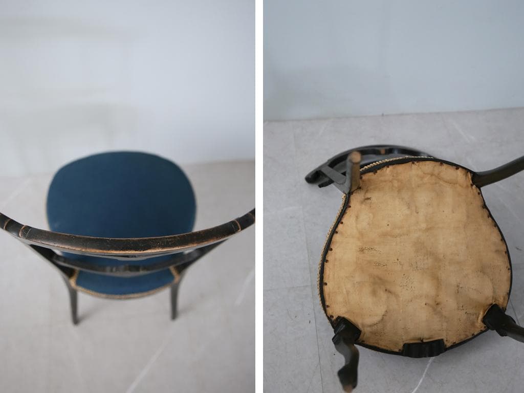 フランスアンティーク木製ナポレオンチェア/ダイニングイス椅子(90-66-1)