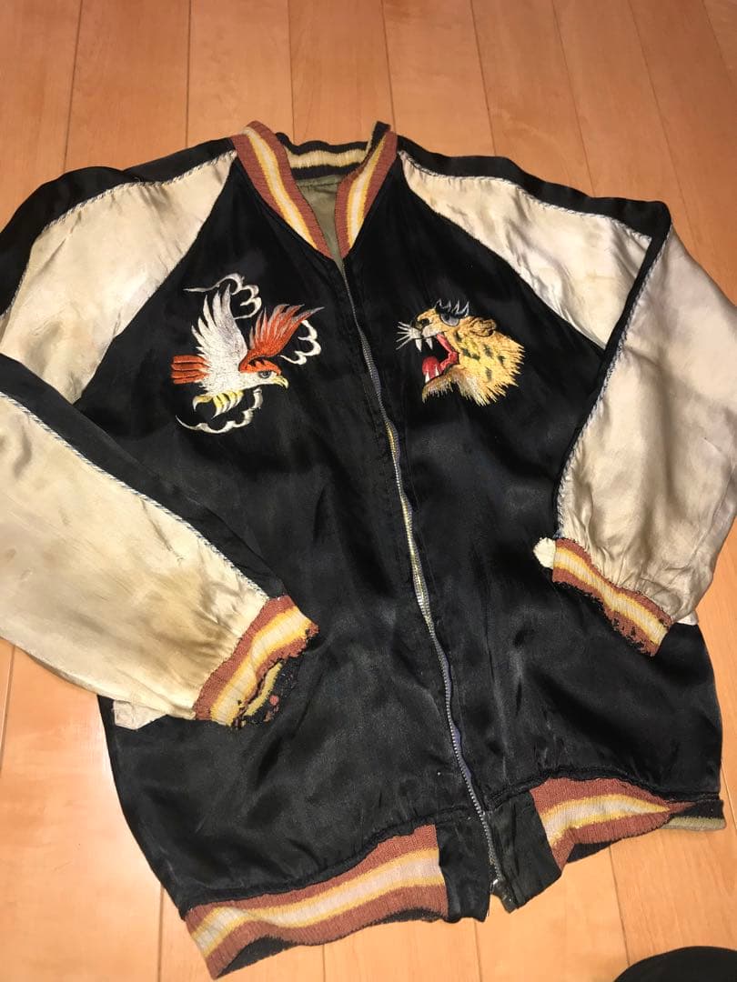 40s 50s 鬼フェード スーベニアジャケット スカジャン ベトジャン