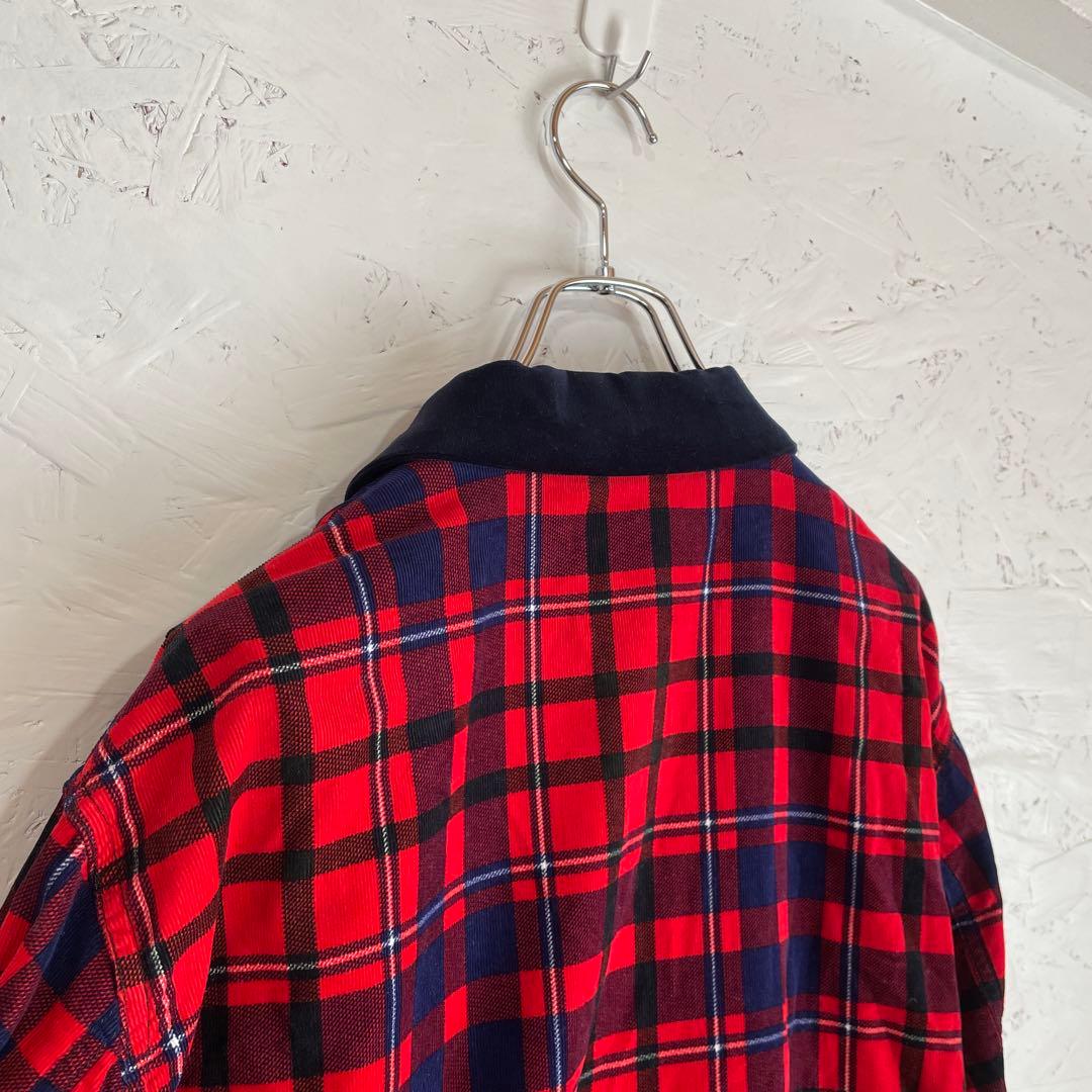 日本製【sacai】チェック柄ワークジャケット　ポーチ付き　2