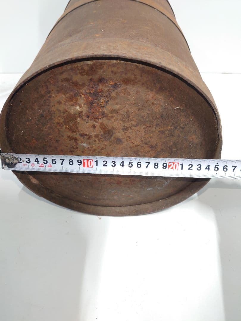 ビンテージミルク缶 金属製 ブラウン