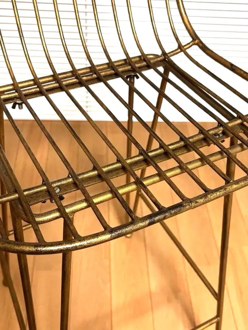 とみ　送料無料♪ヴィンテージ風アイアン製カウンターチェア