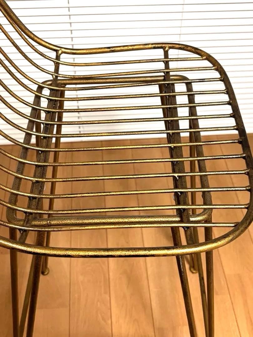 とみ　送料無料♪ヴィンテージ風アイアン製カウンターチェア