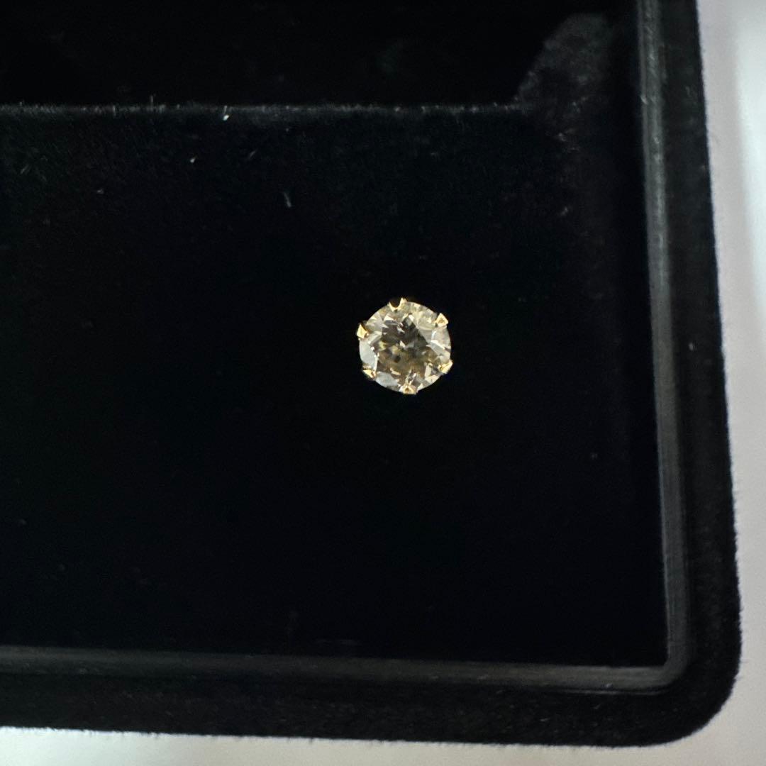 ダイヤモンド K18 ピアス 0.15ct 片耳