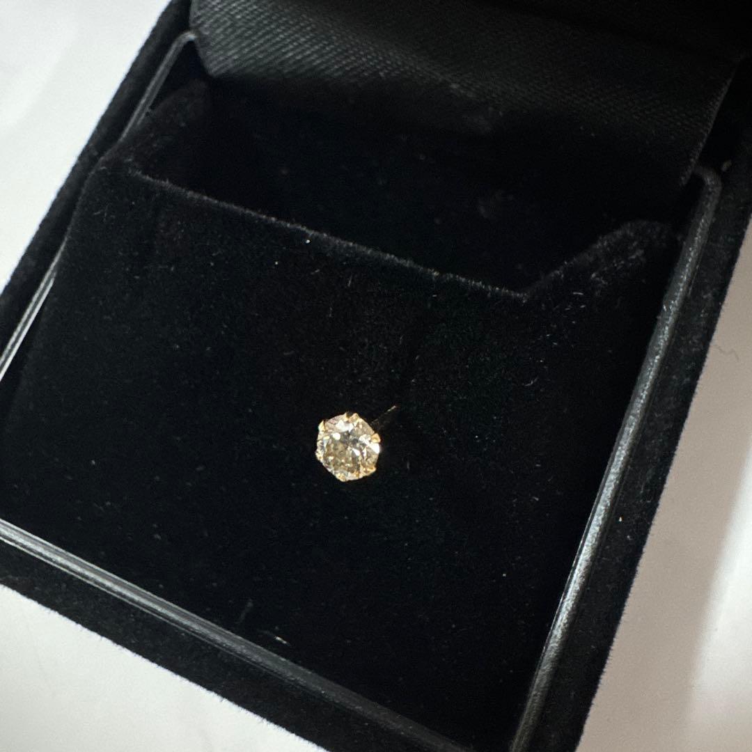 ダイヤモンド K18 ピアス 0.15ct 片耳