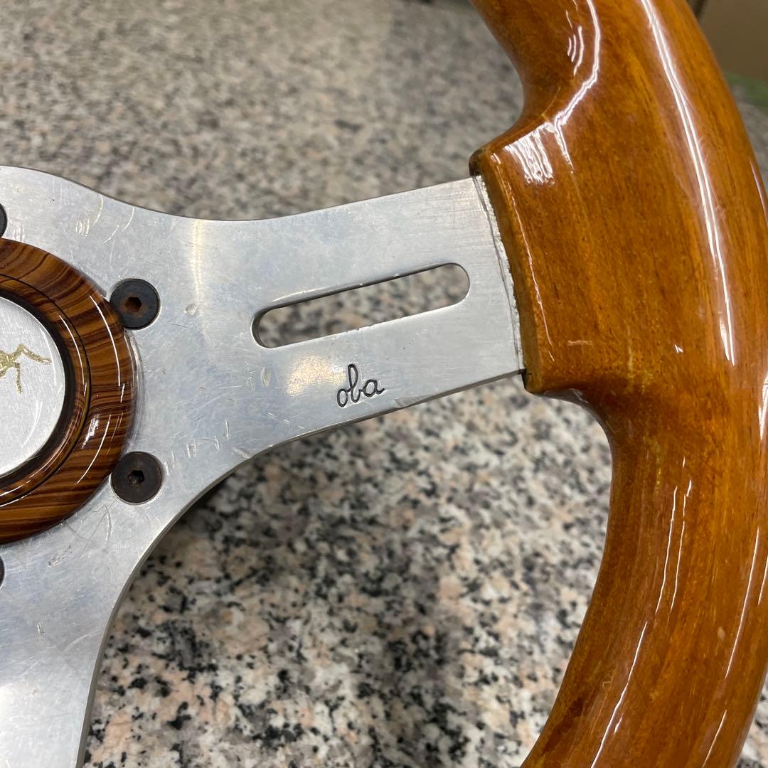 S*T様 ★OBA オバ ウッド ステアリング 当時物 ハンドル 自動車パーツ