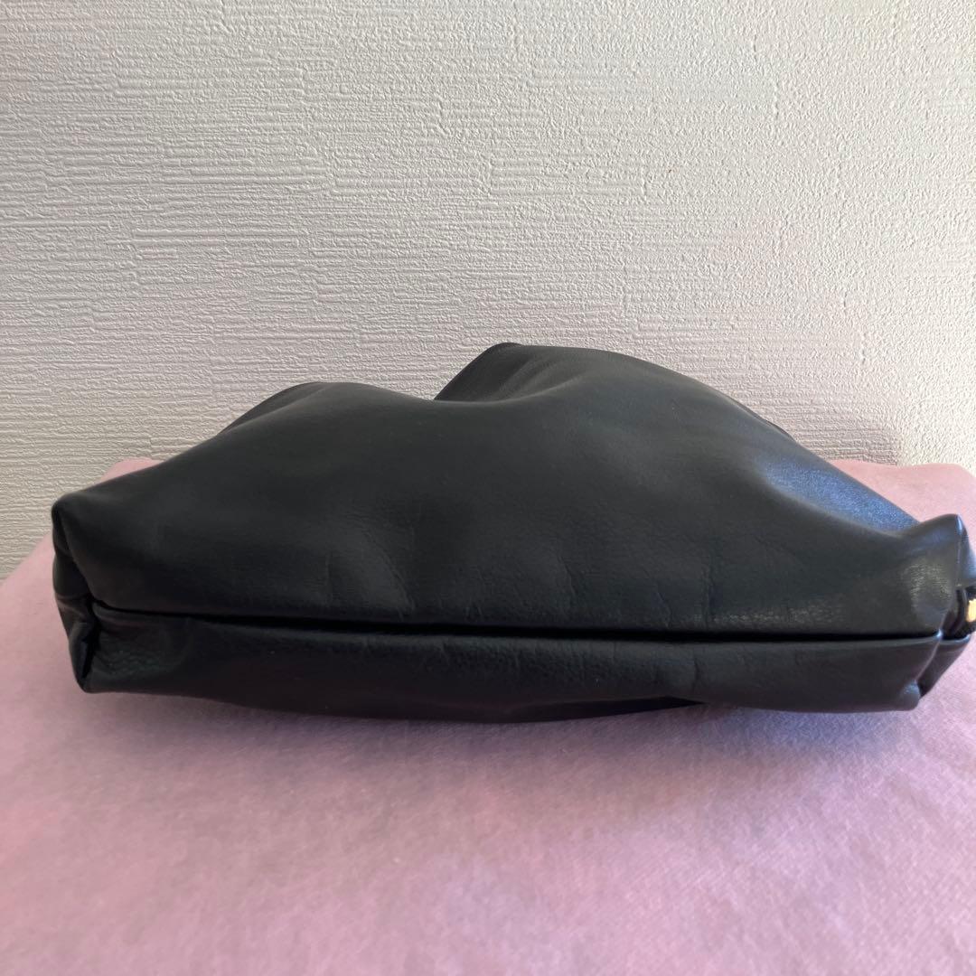 gemeil レザーワンハンドルバッグ　ブラック